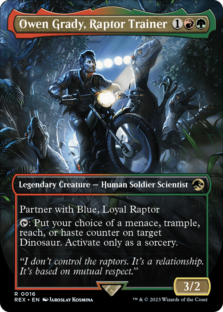 Owen Grady, Raptor Trainer (Borderless) [Jurassic World Collection] | Fandemonia Ltd