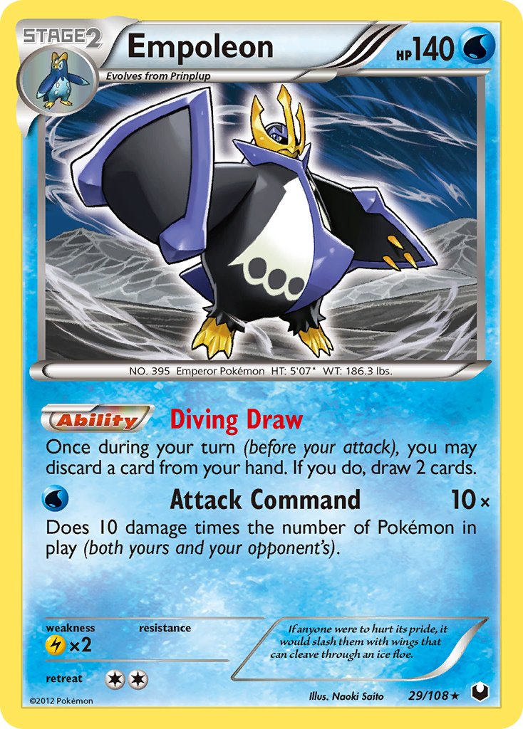 Empoleon (29/108) (Battle Arena Deck Exclusive) (Theme Deck Exclusive) [Black & White: Dark Explorers] | Fandemonia Ltd