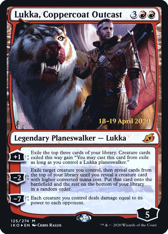 Lukka, Coppercoat Outcast  [Ikoria: Lair of Behemoths Prerelease Promos] | Fandemonia Ltd