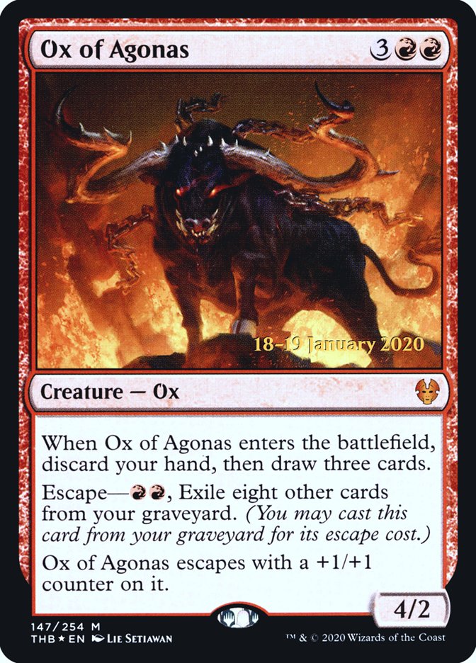 Ox of Agonas [Theros Beyond Death Prerelease Promos] | Fandemonia Ltd