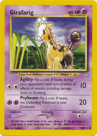 Girafarig (58/111) [Neo Genesis Unlimited] | Fandemonia Ltd