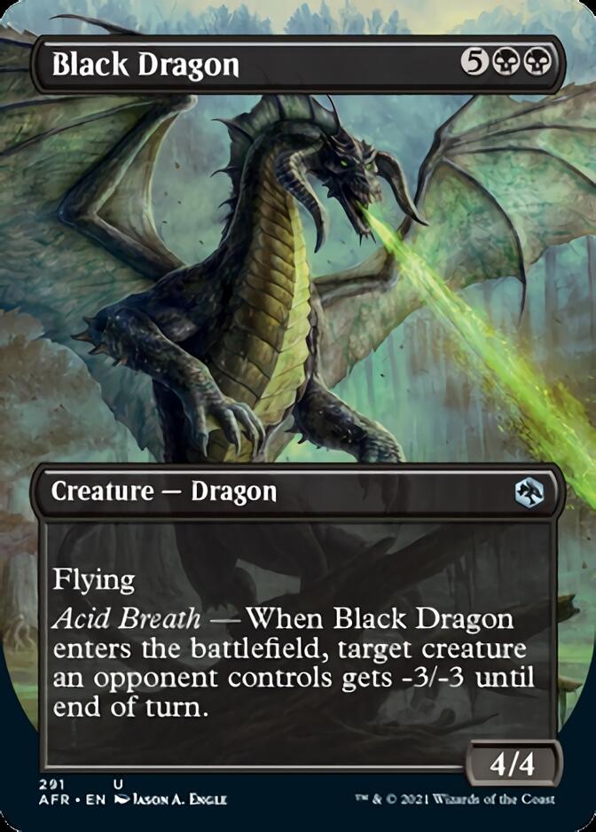 Black Dragon (Borderless Alternate Art) [Dungeons & Dragons: Adventures in the Forgotten Realms] | Fandemonia Ltd