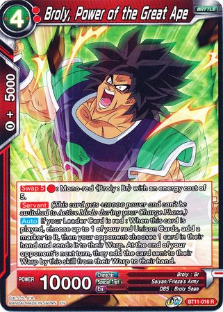 Broly, Power of the Great Ape [BT11-016] | Fandemonia Ltd