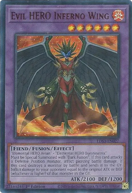 Evil HERO Inferno Wing (Red) [LDS3-EN027] Ultra Rare | Fandemonia Ltd