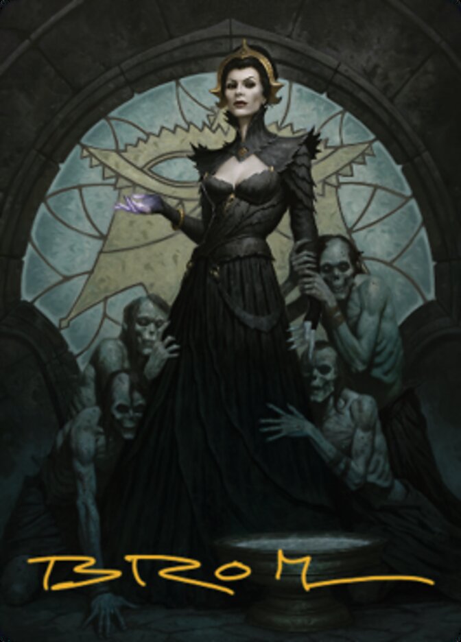 Liliana of the Veil Art Card (Gold-Stamped Signature) [Dominaria United Art Series] | Fandemonia Ltd