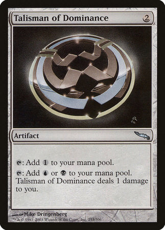 Talisman of Dominance [Mirrodin] | Fandemonia Ltd