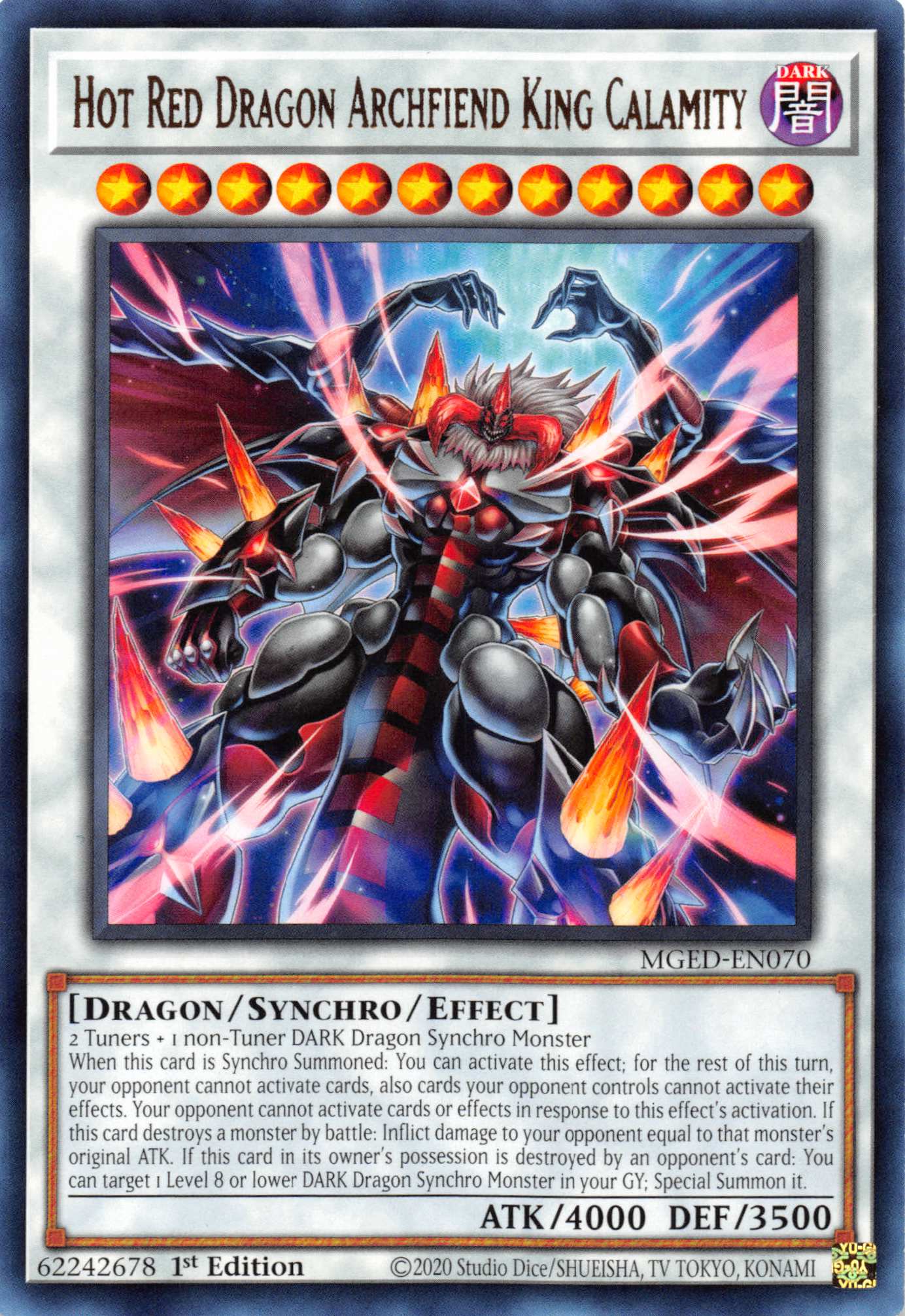 Hot Red Dragon Archfiend King Calamity [MGED-EN070] Rare | Fandemonia Ltd