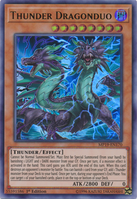 Thunder Dragonduo [MP19-EN170] Ultra Rare | Fandemonia Ltd