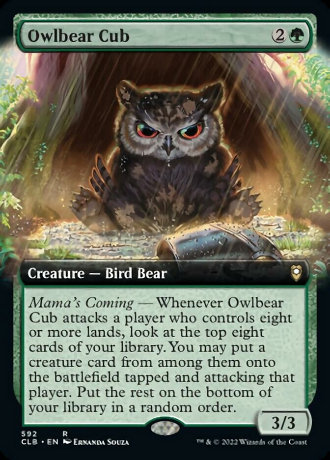 Owlbear Cub (Extended Art) [Commander Legends: Battle for Baldur's Gate] | Fandemonia Ltd