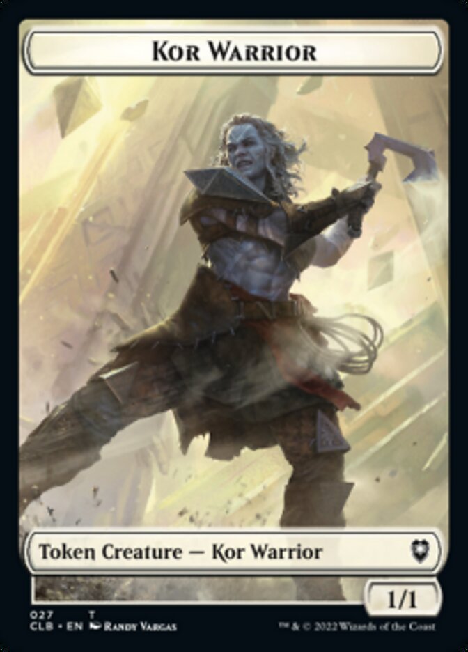 Kor Warrior // Shapeshifter (023) Double-sided Token [Commander Legends: Battle for Baldur's Gate Tokens] | Fandemonia Ltd