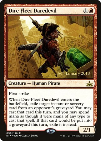 Dire Fleet Daredevil [Rivals of Ixalan Promos] | Fandemonia Ltd