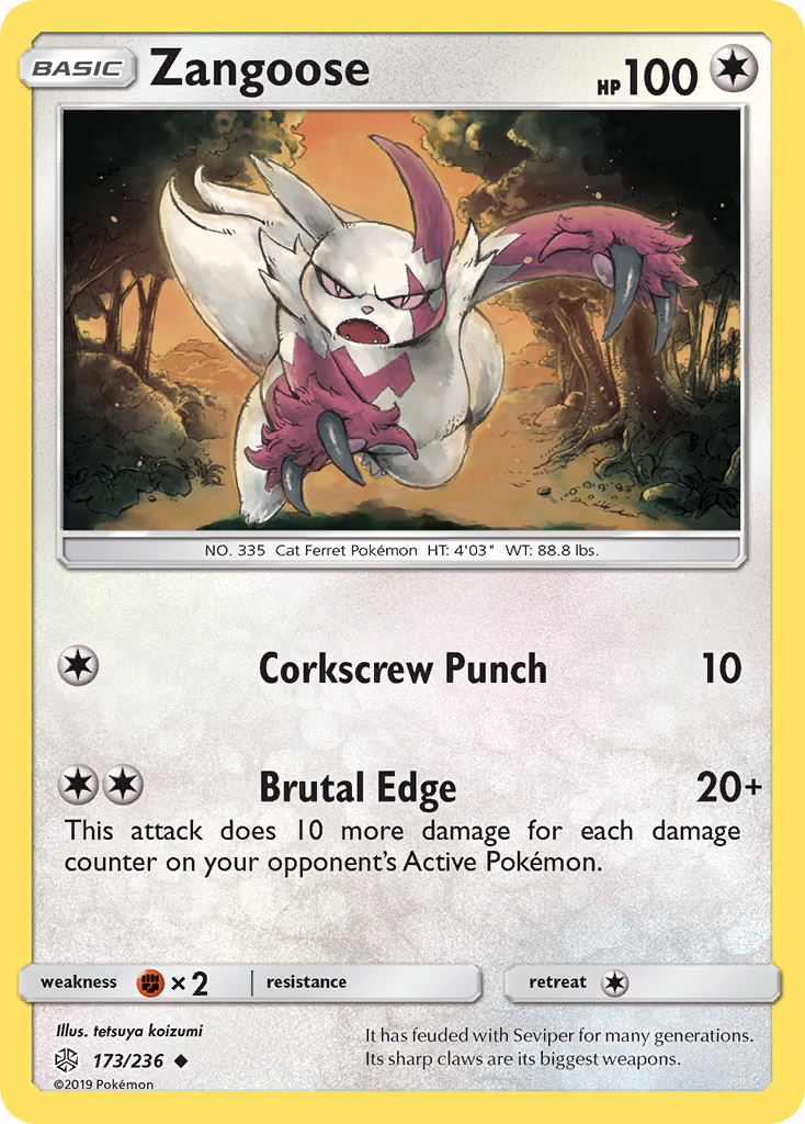 Zangoose (173/236) [Sun & Moon: Cosmic Eclipse] | Fandemonia Ltd