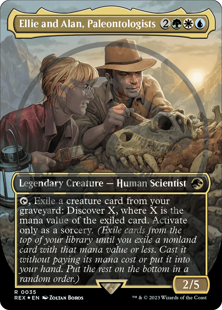 Ellie and Alan, Paleontologists Emblem (Borderless) [Jurassic World Collection Tokens] | Fandemonia Ltd