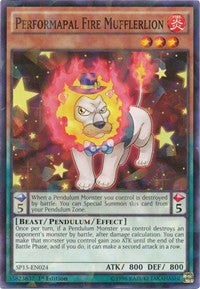 Performapal Fire Mufflerlion [SP15-EN024] Shatterfoil Rare | Fandemonia Ltd