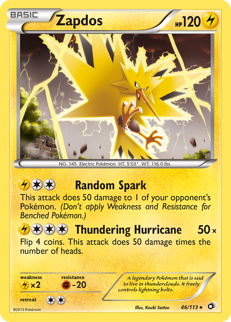 Zapdos (46/113) [Black & White: Legendary Treasures] | Fandemonia Ltd