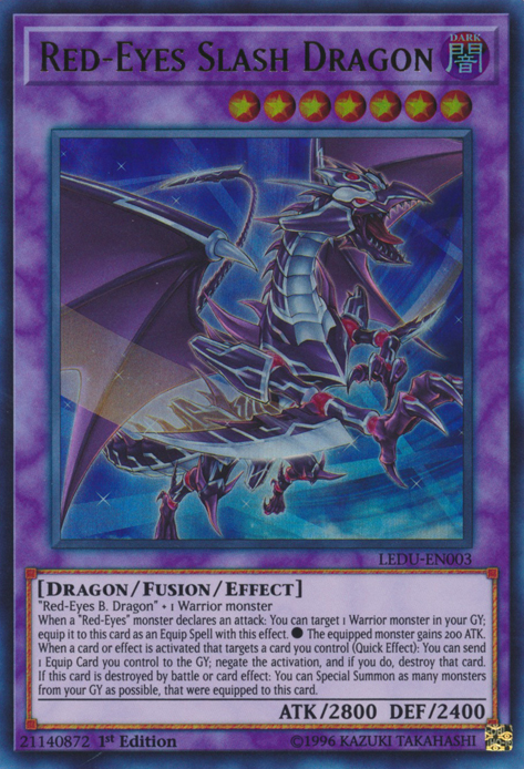 Red-Eyes Slash Dragon [LEDU-EN003] Ultra Rare | Fandemonia Ltd