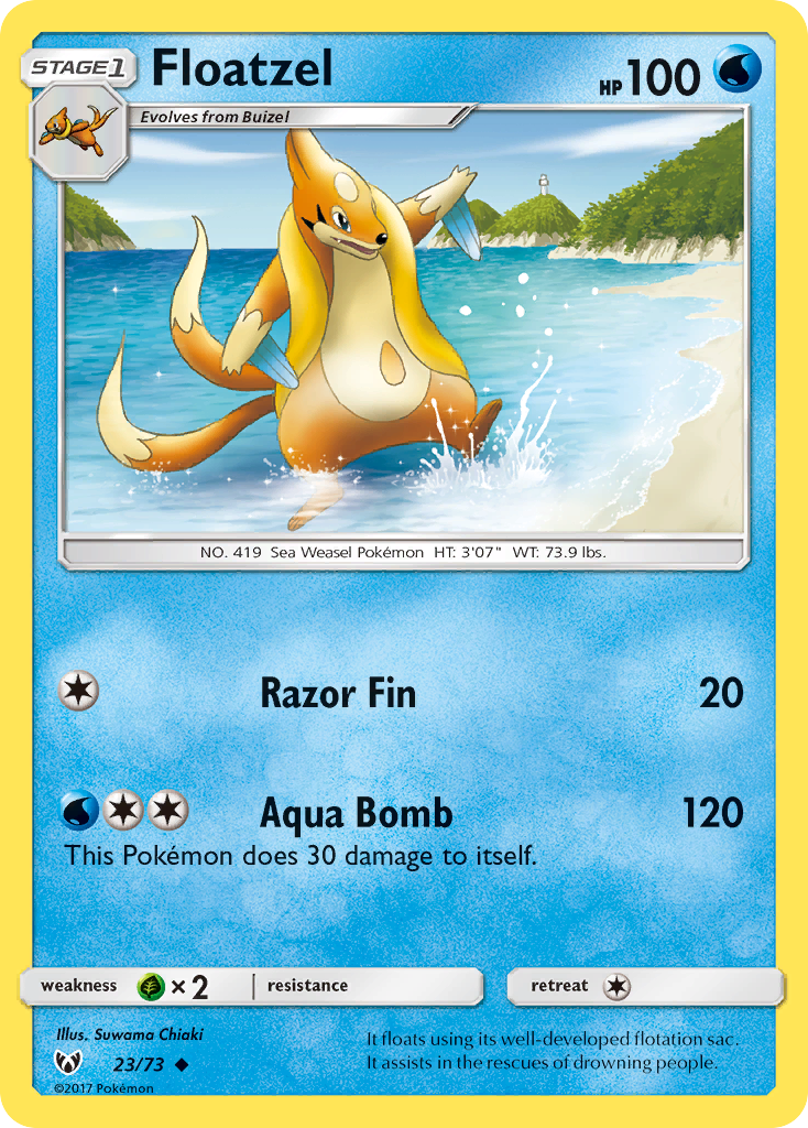 Floatzel (23/73) [Sun & Moon: Shining Legends] | Fandemonia Ltd