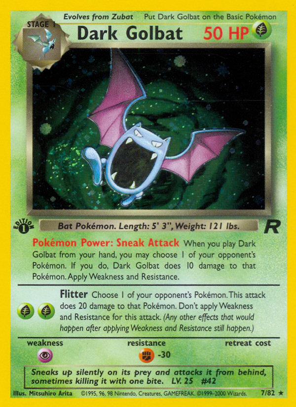 Dark Golbat (7/82) [Team Rocket 1st Edition] | Fandemonia Ltd