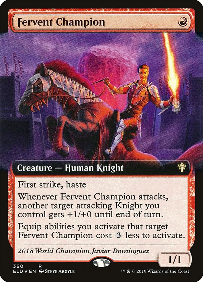 Fervent Champion (Extended Art) [Throne of Eldraine] | Fandemonia Ltd