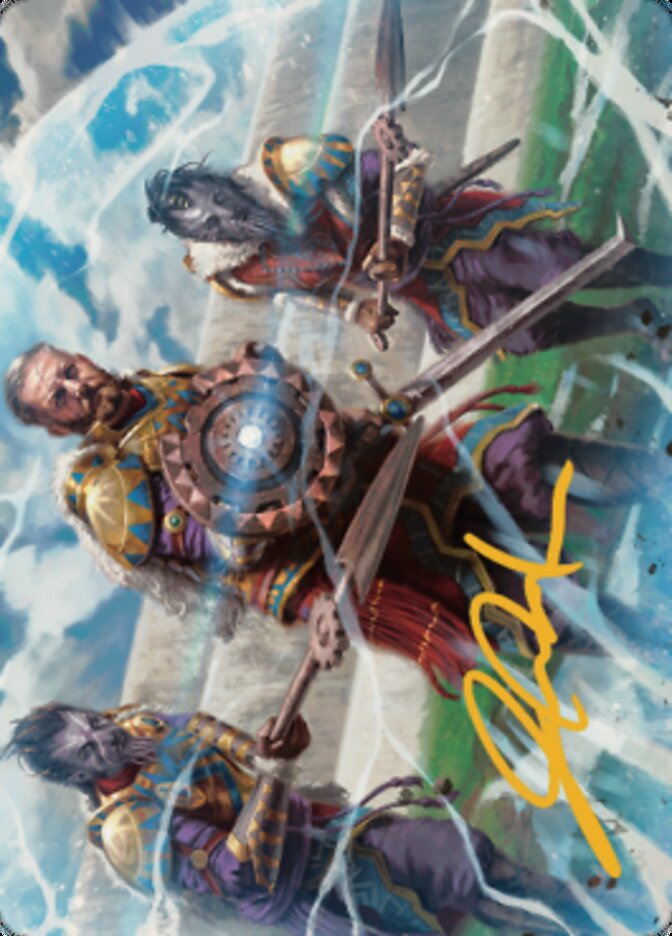 Argivian Phalanx Art Card (Gold-Stamped Signature) [Dominaria United Art Series] | Fandemonia Ltd