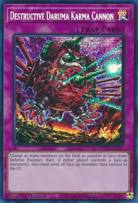 Destructive Daruma Karma Cannon [MP23-EN217] Prismatic Secret Rare | Fandemonia Ltd