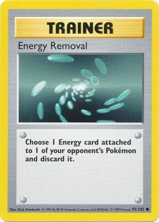 Energy Removal (92/102) [Base Set Shadowless Unlimited] | Fandemonia Ltd