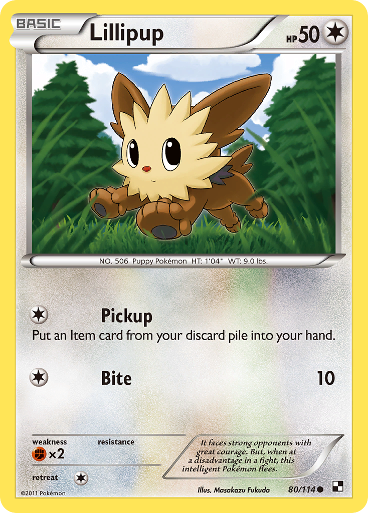 Lillipup (80/114) [Black & White: Base Set] | Fandemonia Ltd