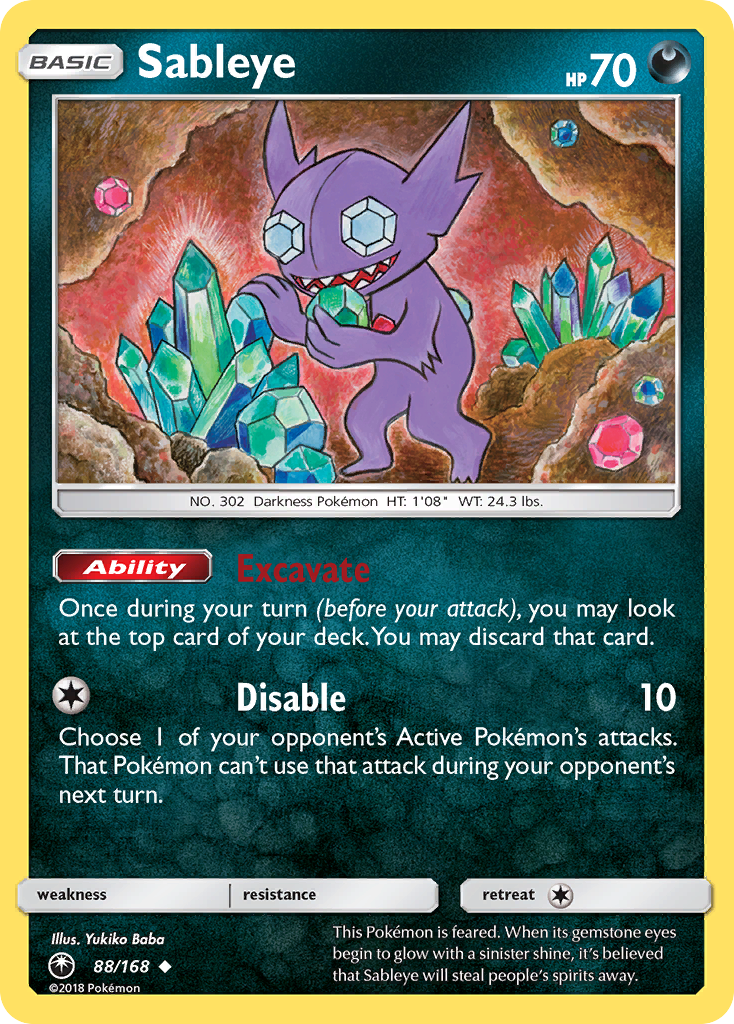 Sableye (88/168) [Sun & Moon: Celestial Storm] | Fandemonia Ltd