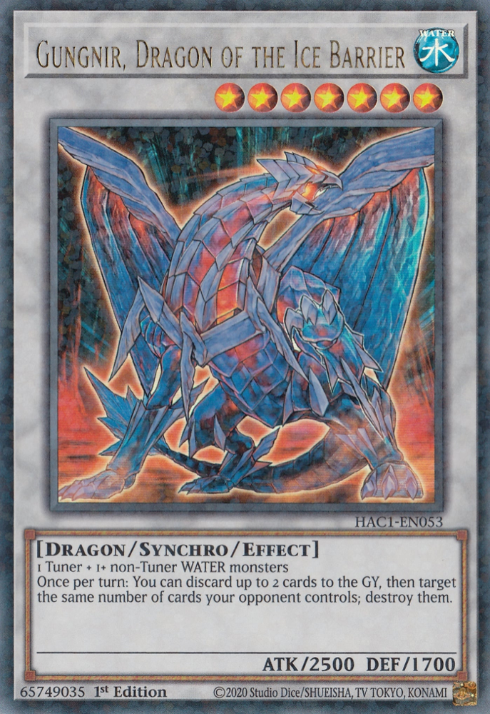 Gungnir, Dragon of the Ice Barrier (Duel Terminal) [HAC1-EN053] Parallel Rare | Fandemonia Ltd