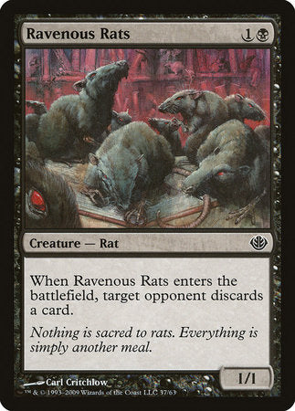 Ravenous Rats [Duel Decks: Garruk vs. Liliana] | Fandemonia Ltd