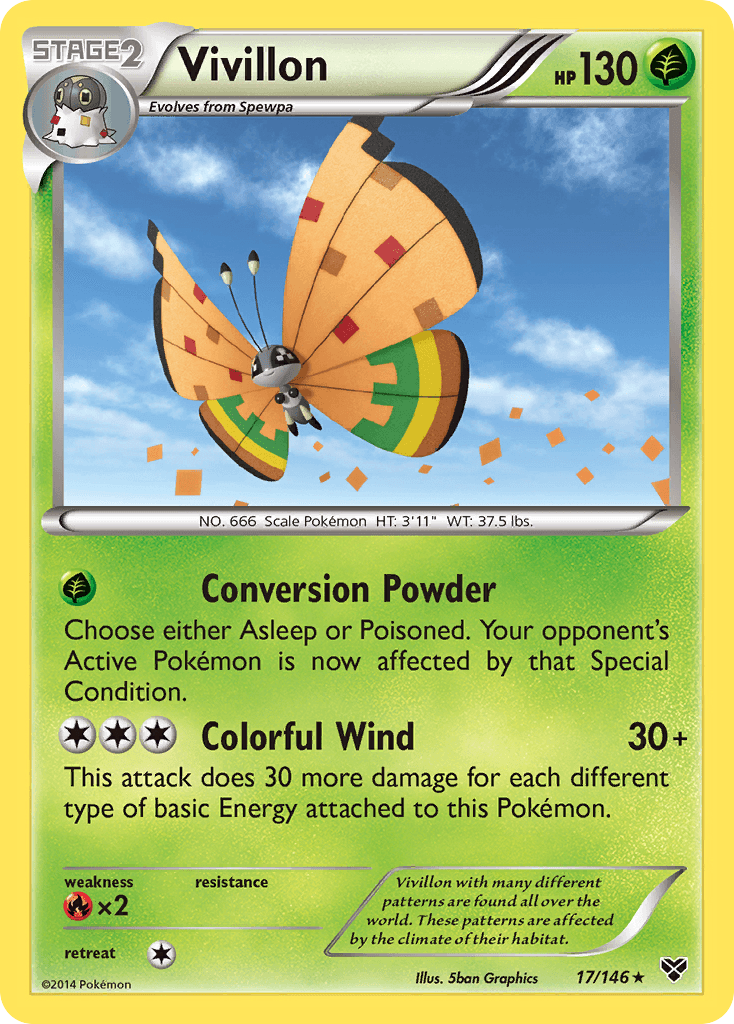 Vivillon (17/146) (High Plains Form/Orange Wings) [XY: Base Set] | Fandemonia Ltd