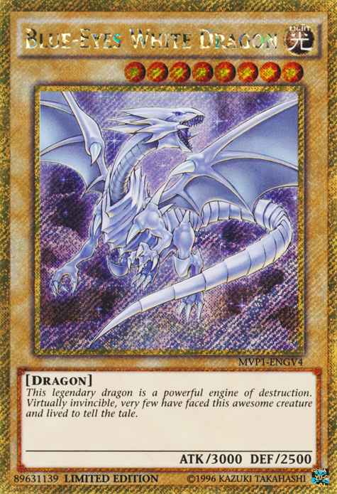 Blue-Eyes White Dragon [MVP1-ENGV4] Gold Secret Rare | Fandemonia Ltd