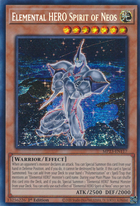 Elemental HERO Spirit of Neos [MP23-EN117] Prismatic Secret Rare | Fandemonia Ltd