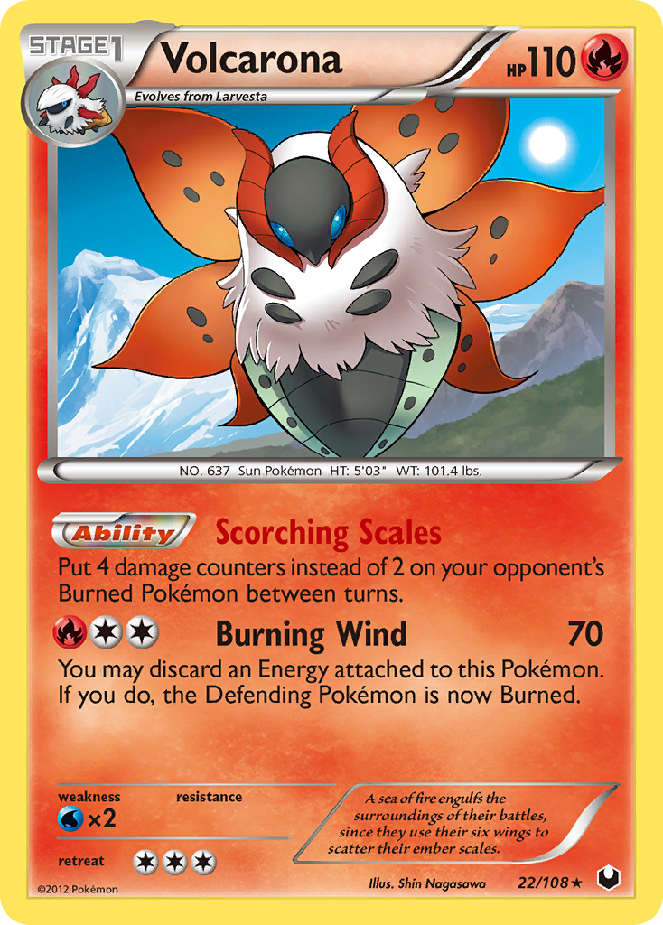 Volcarona (22/108) [Black & White: Dark Explorers] | Fandemonia Ltd