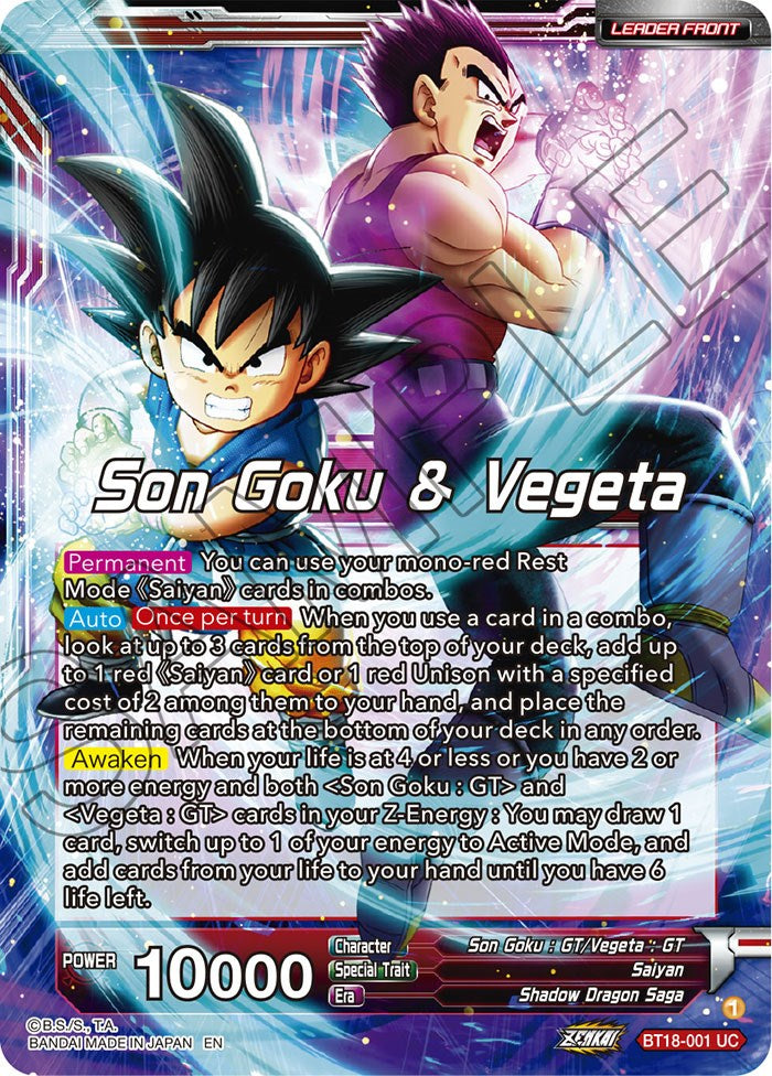 Son Goku & Vegeta // SS4 Son Goku & SS4 Vegeta, In It Together (BT18-001) [Dawn of the Z-Legends Prerelease Promos] | Fandemonia Ltd