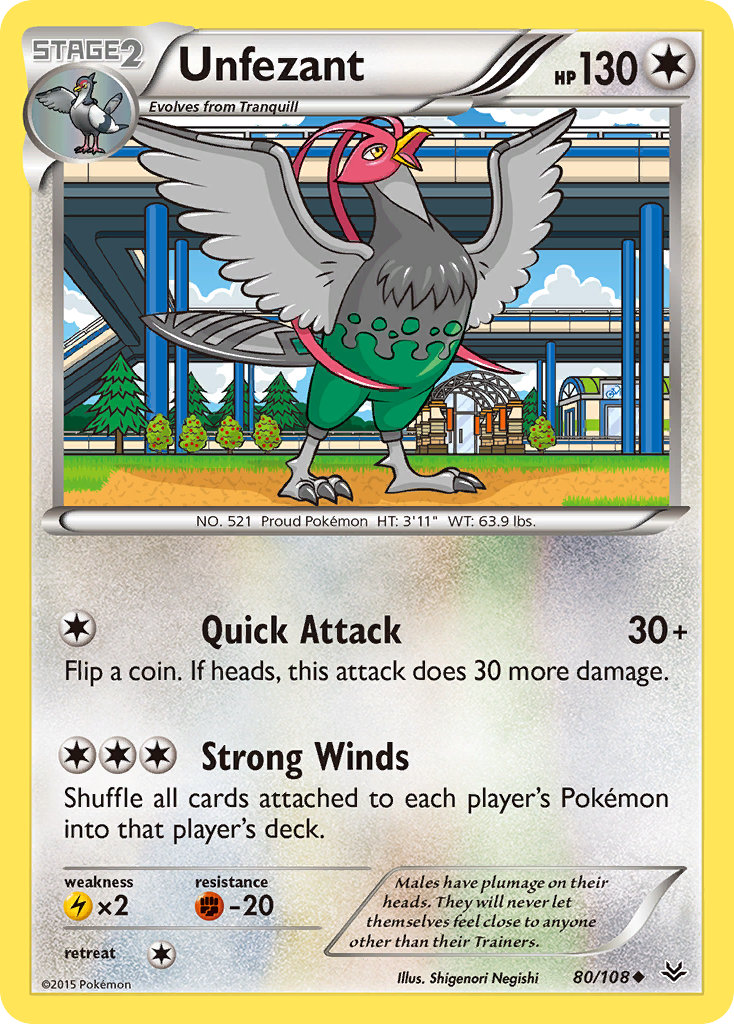 Unfezant (80/108) [XY: Roaring Skies] | Fandemonia Ltd