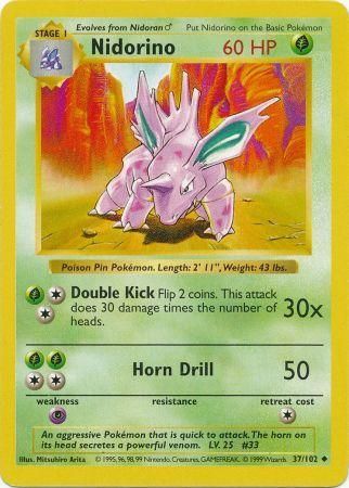 Nidorino (37/102) [Base Set Shadowless Unlimited] | Fandemonia Ltd