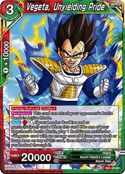 Vegeta, Unyielding Pride (EB1-057) [Battle Evolution Booster] | Fandemonia Ltd