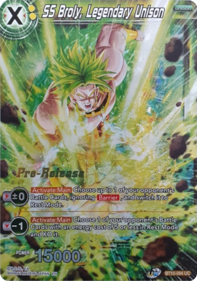 SS Broly, Legendary Unison (BT10-094) [Rise of the Unison Warrior Prerelease Promos] | Fandemonia Ltd