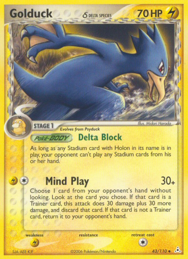 Golduck (43/110) (Delta Species) [EX: Holon Phantoms] | Fandemonia Ltd