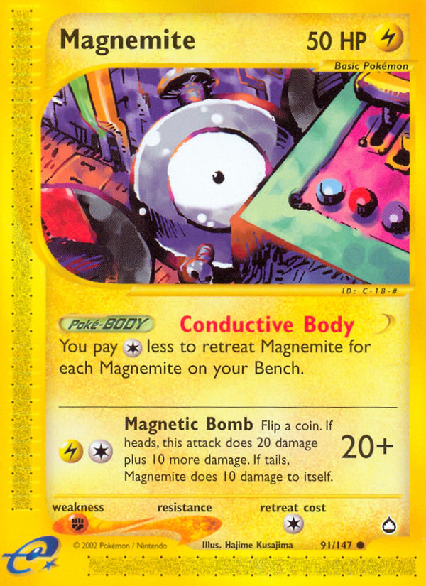 Magnemite (91/147) [Aquapolis] | Fandemonia Ltd