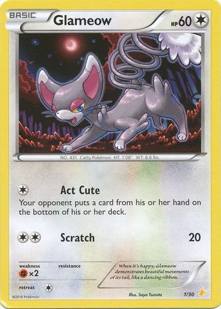 Glameow (1/30) [XY: Trainer Kit 3 - Pikachu Libre] | Fandemonia Ltd