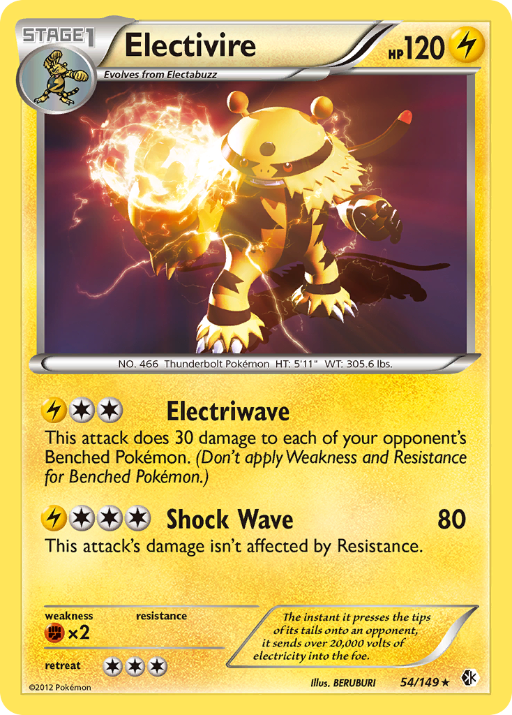 Electivire (54/149) [Black & White: Boundaries Crossed] | Fandemonia Ltd