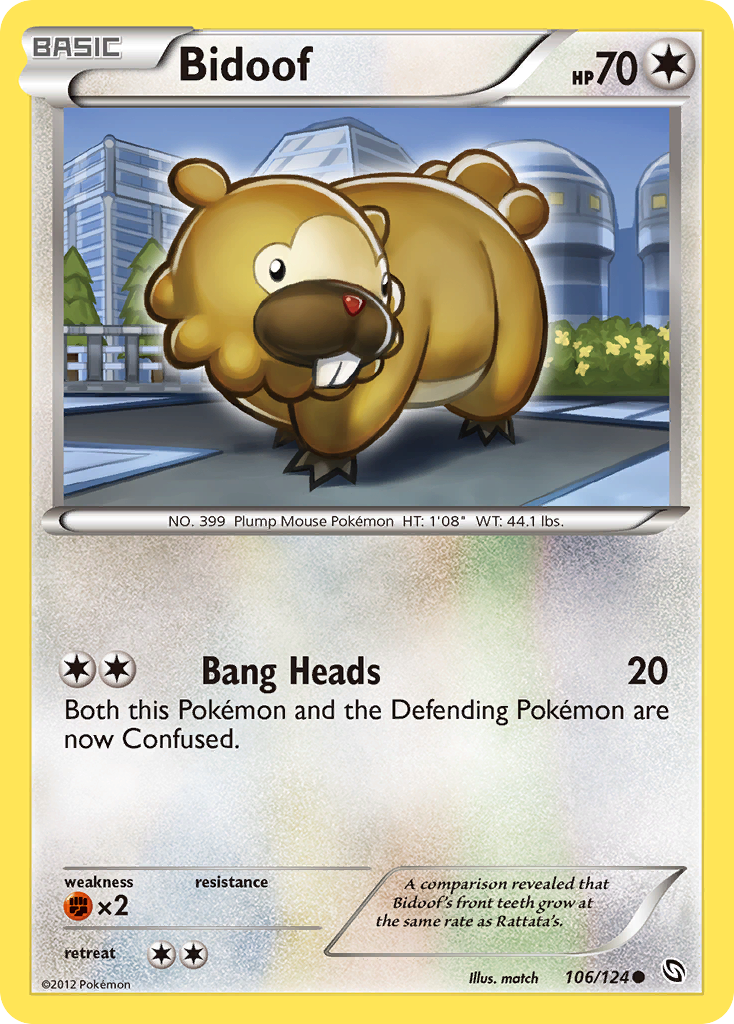 Bidoof (106/124) [Black & White: Dragons Exalted] | Fandemonia Ltd