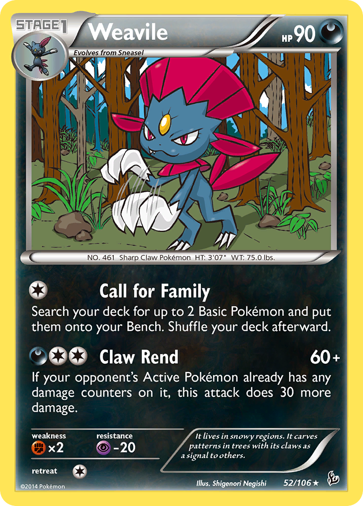 Weavile (52/106) [XY: Flashfire] | Fandemonia Ltd