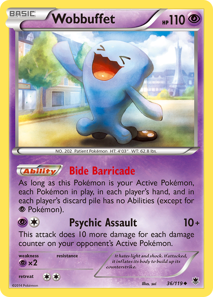 Wobbuffet (36/119) [XY: Phantom Forces] | Fandemonia Ltd