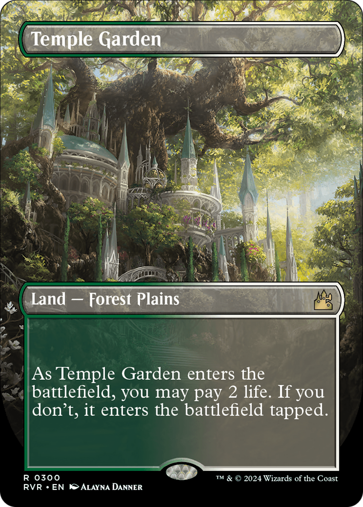 Temple Garden (Borderless) [Ravnica Remastered] | Fandemonia Ltd