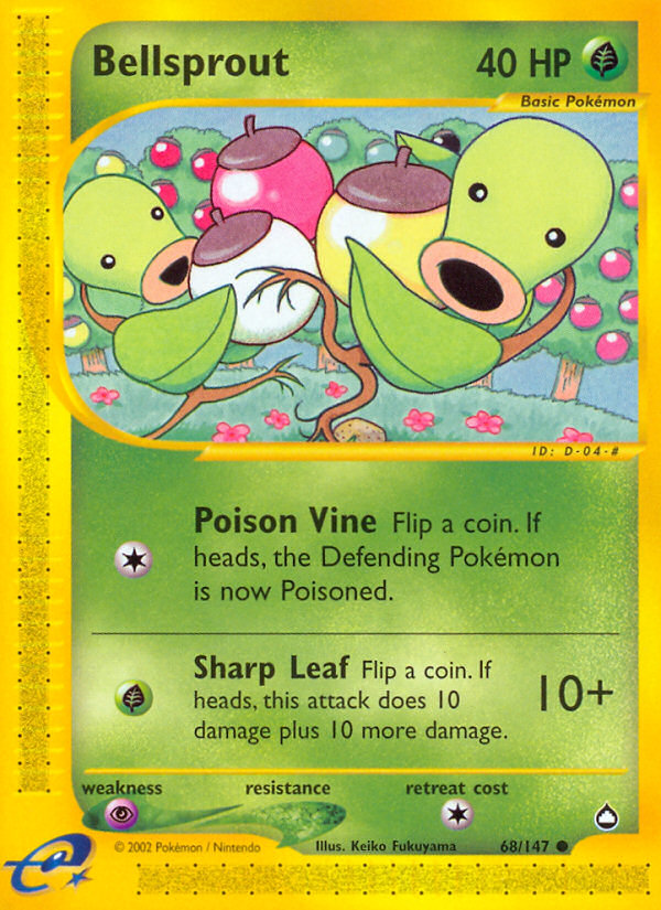 Bellsprout (68/147) [Aquapolis] | Fandemonia Ltd