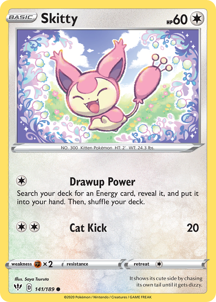 Skitty (141/189) [Sword & Shield: Darkness Ablaze] | Fandemonia Ltd