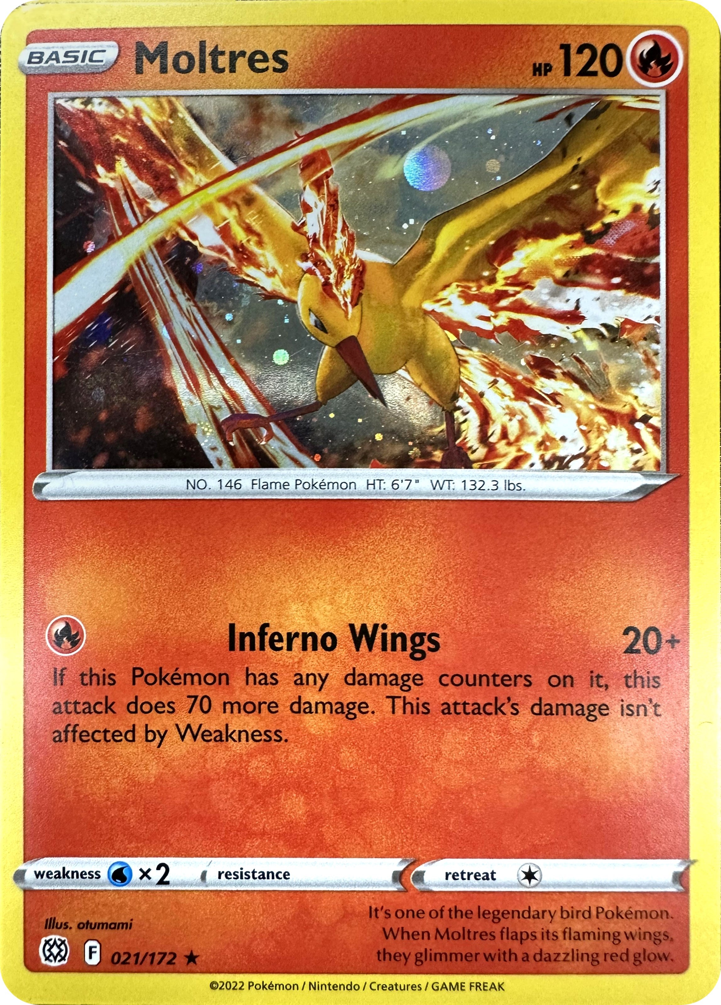 Moltres (021/172) (Cosmos Holo) [Sword & Shield: Brilliant Stars] | Fandemonia Ltd